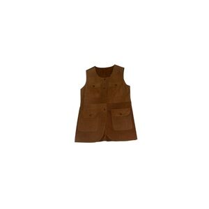 Vintage Brown Suede Utility Vest - Women’s Size Medium